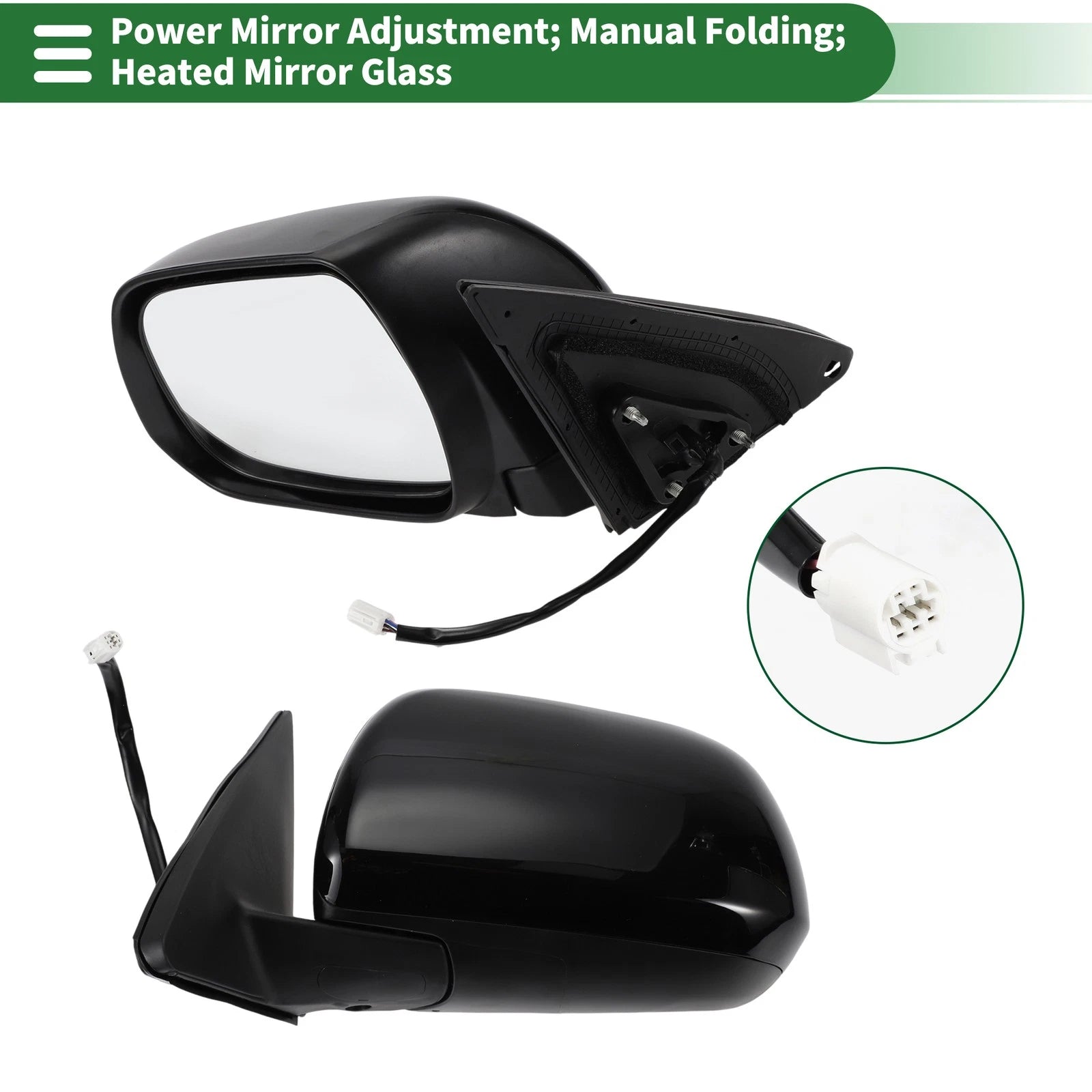 Left Side Heated Door Mirror Glass for Toyota Highlander (2014–2019)