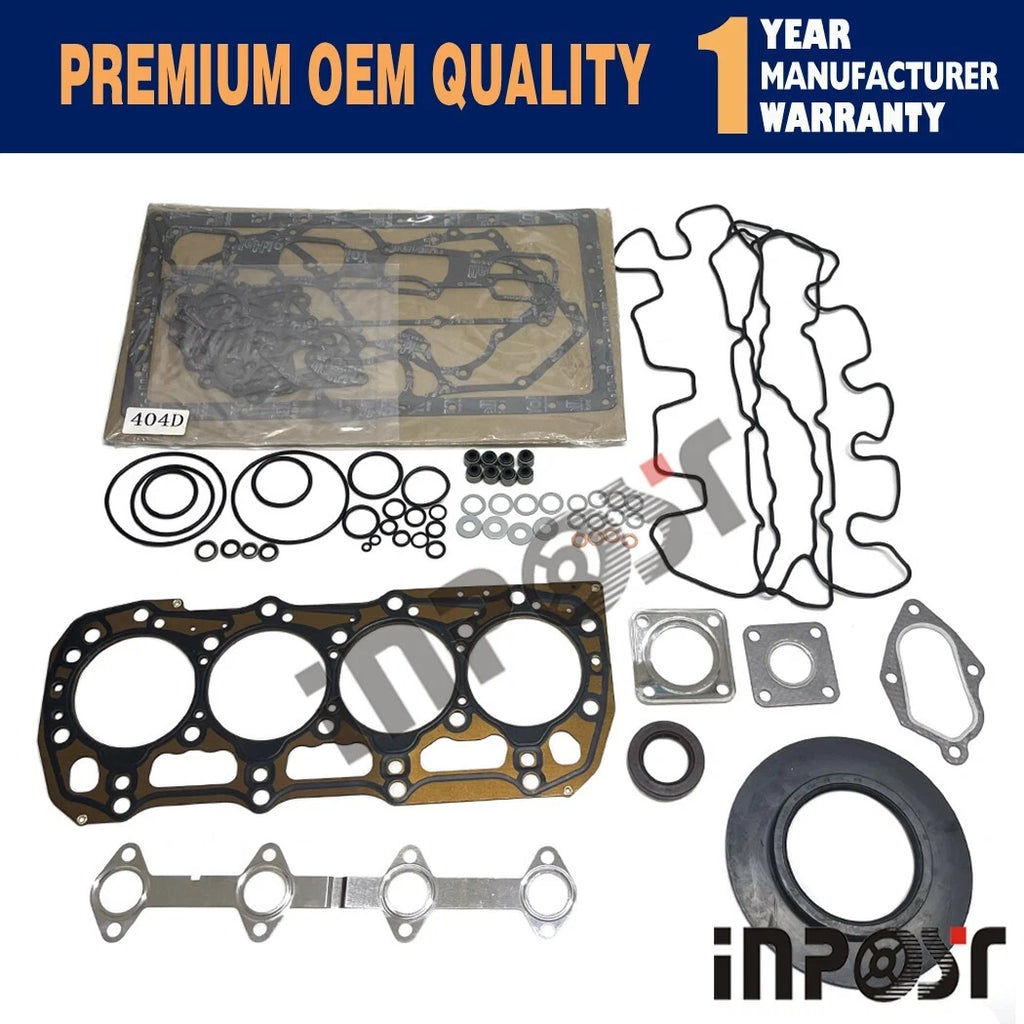 Full Overhaul Gasket Kit for Perkins 404D (404D-22T, 404D-22TA) JCB TLT30 (2010–2020)