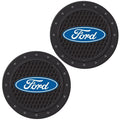 Set of 2 Ford Oval Tough Logo Auto Cup Holder Inserts Coasters