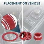 Set of 4 Media Tune Engine Start Mirror Switch Knob Covers for Subaru WRX (2022–2023) Red