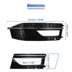 Pair Front Bumper Fog Light Grille Cover for Audi A4 S4 S-line (2013–2015)