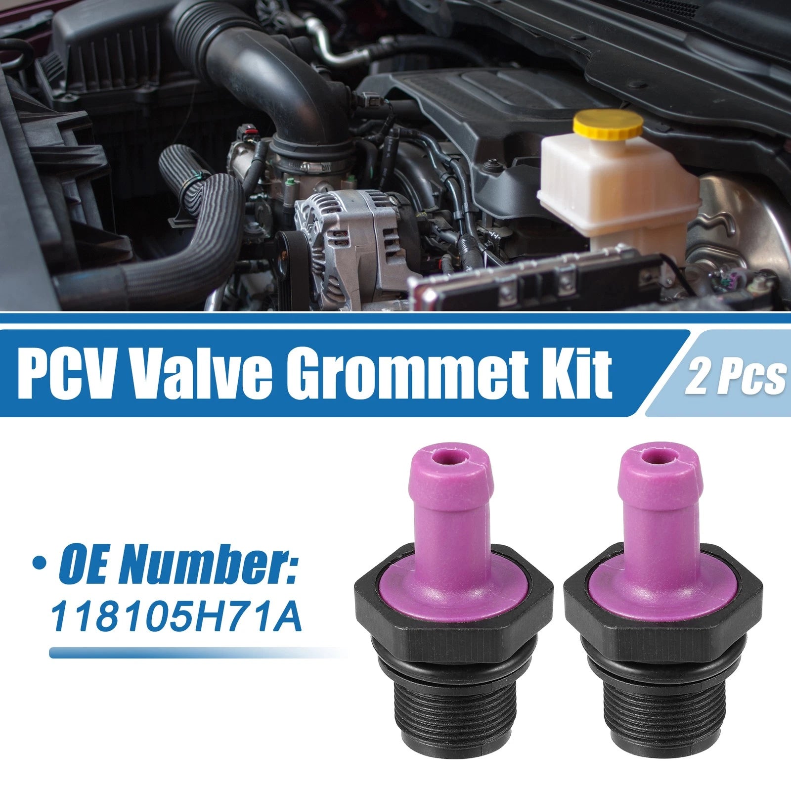 2X PCV Valve Exhaust Valve Fittings No.118105H71A for Nissan Versa Kicks