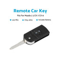 2 Button Remote Key 4D63 433MHz for Mazda 2 3 CX-7 CX-9 (2003–2020) SKE126-01