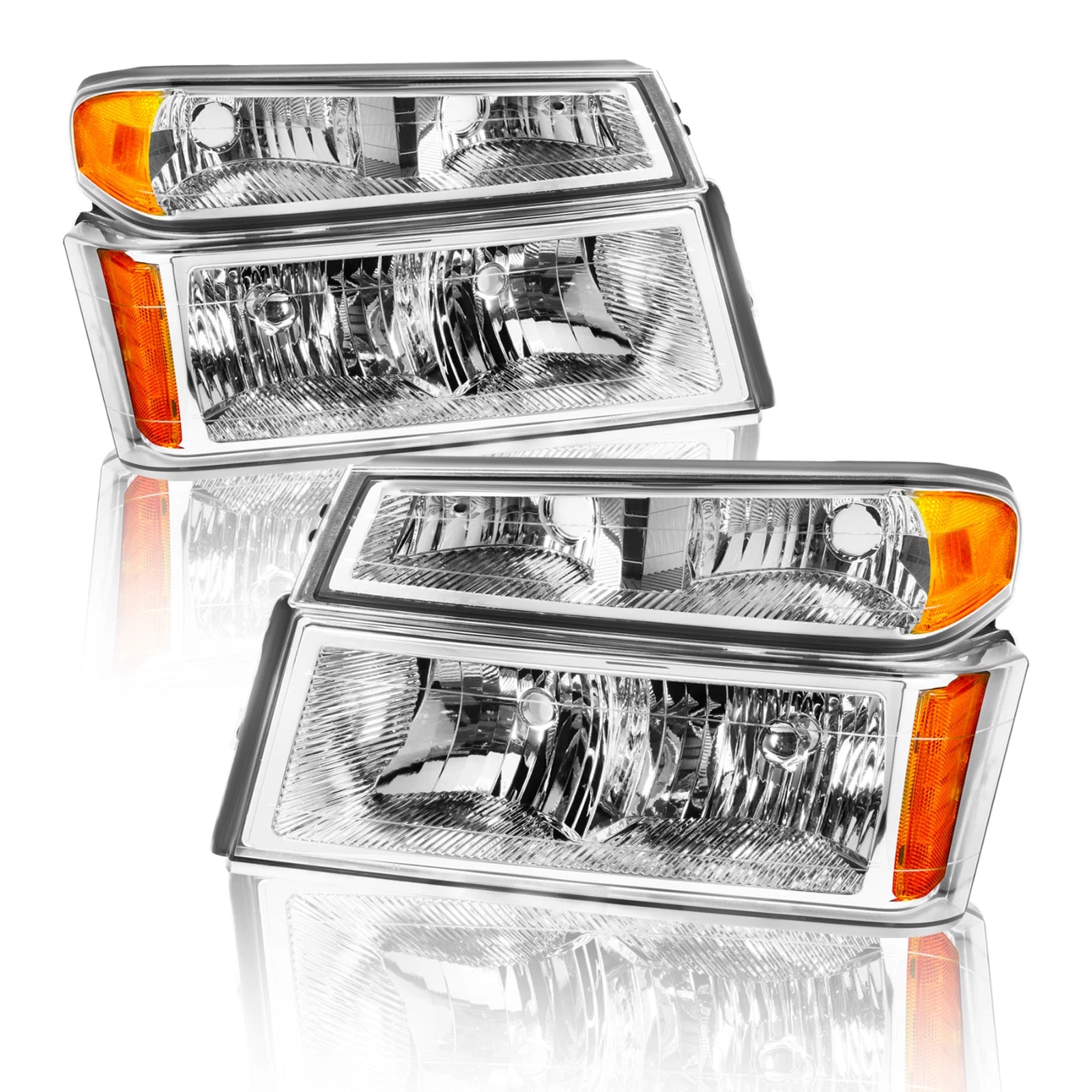 Amber Bumper Lights Headlights Assembly for GMC Canyon/Chevy Colorado (2004–2012)