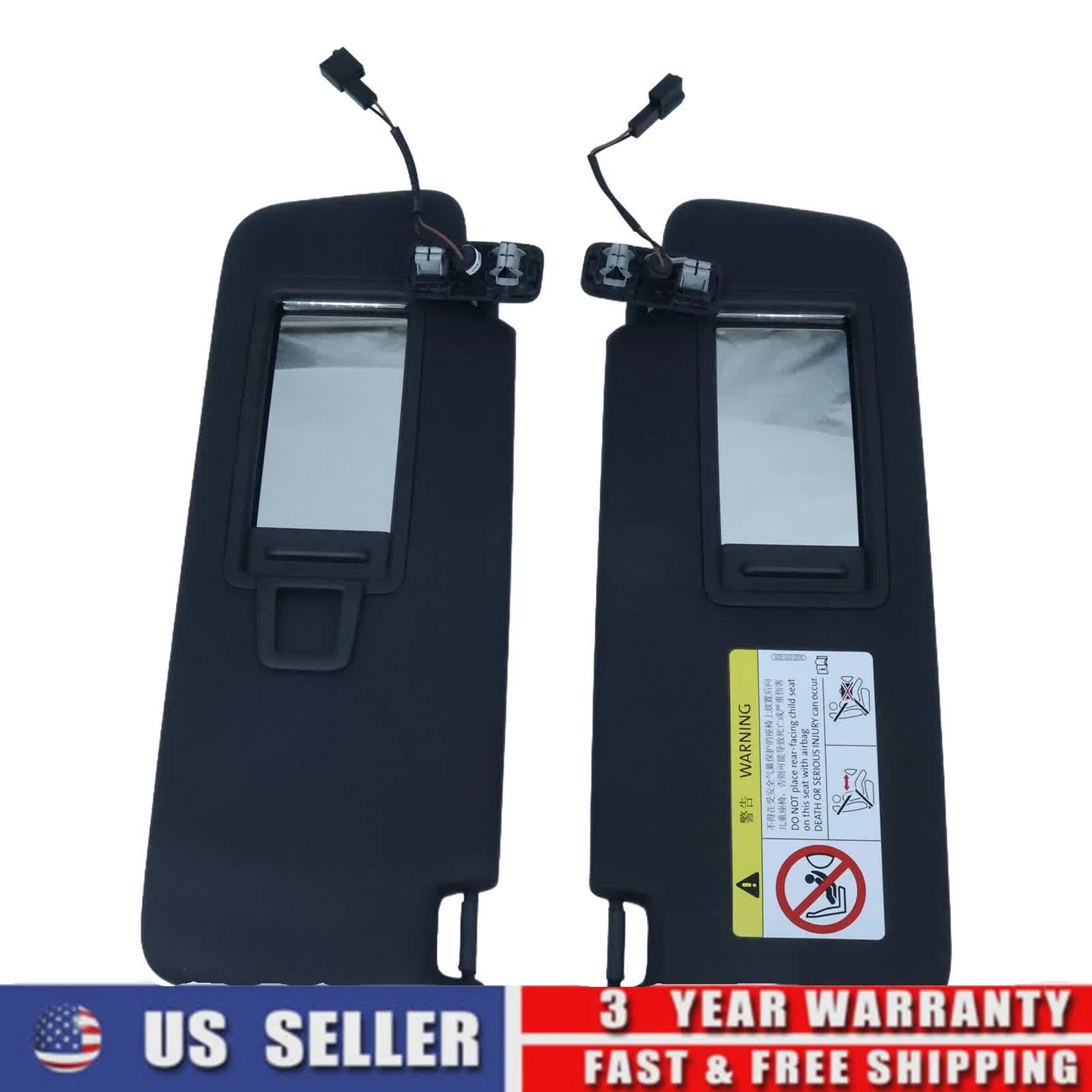 Pair Sun Visor Panels for VW Golf MK7, Passat B8, Jetta MK7, T-Cross