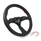 14" Leather Steering Wheel with Hub Adapter for Ford Mustang (1984–2004)