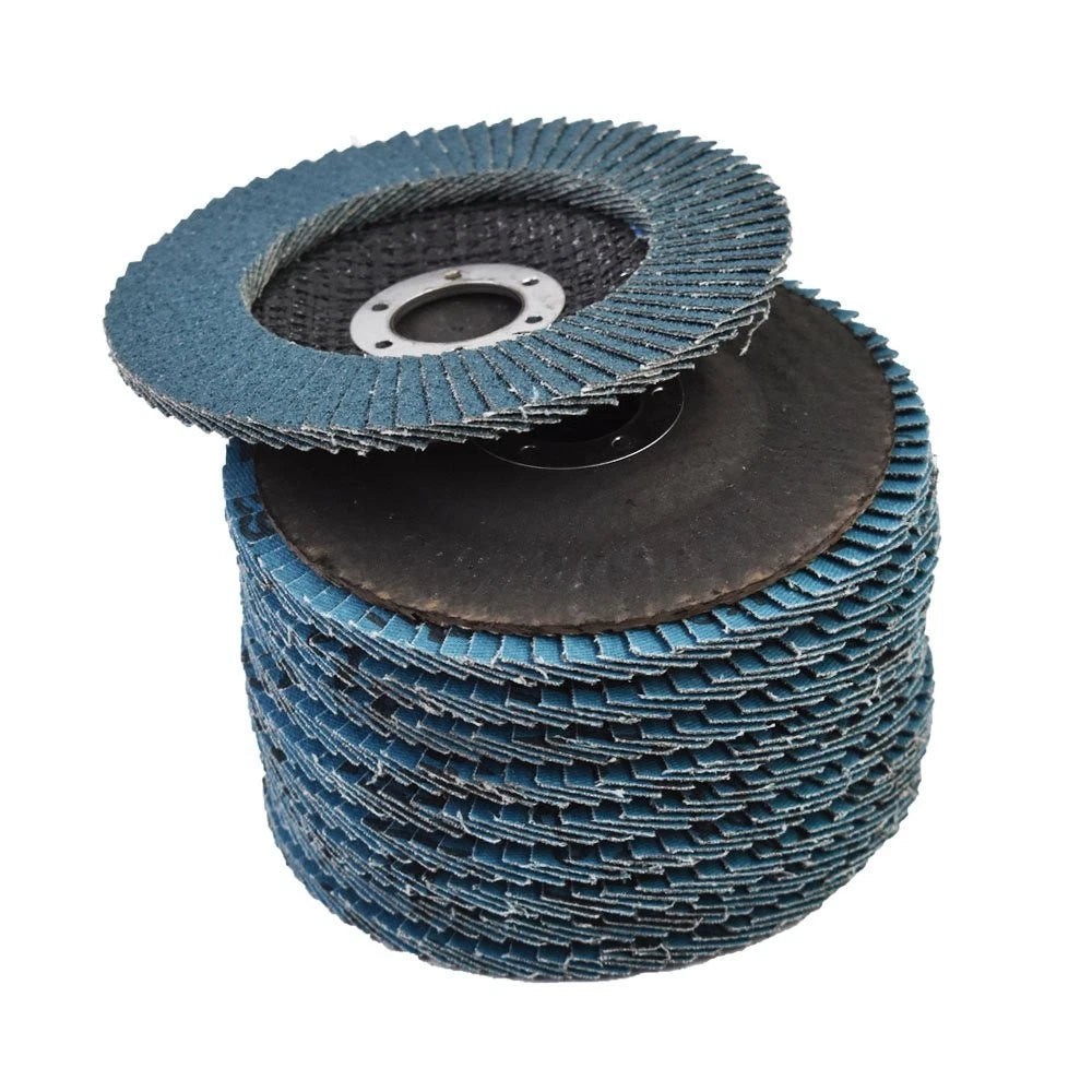 Set of 50 Zirconia Flap Discs for Sanding Grinding (4-1/2" x 7/8")