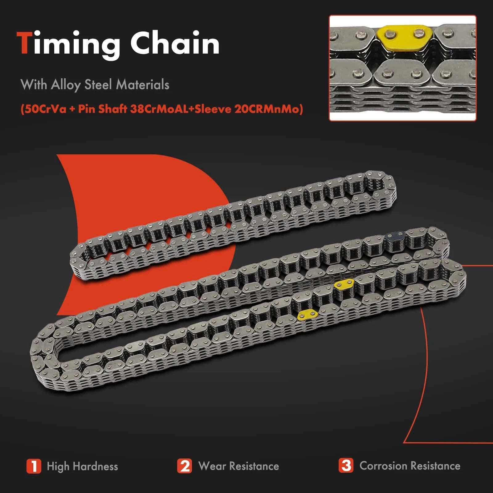 6X Timing Chain Kit for Nissan Altima Rogue INFINITI QX60 (2014–2018)