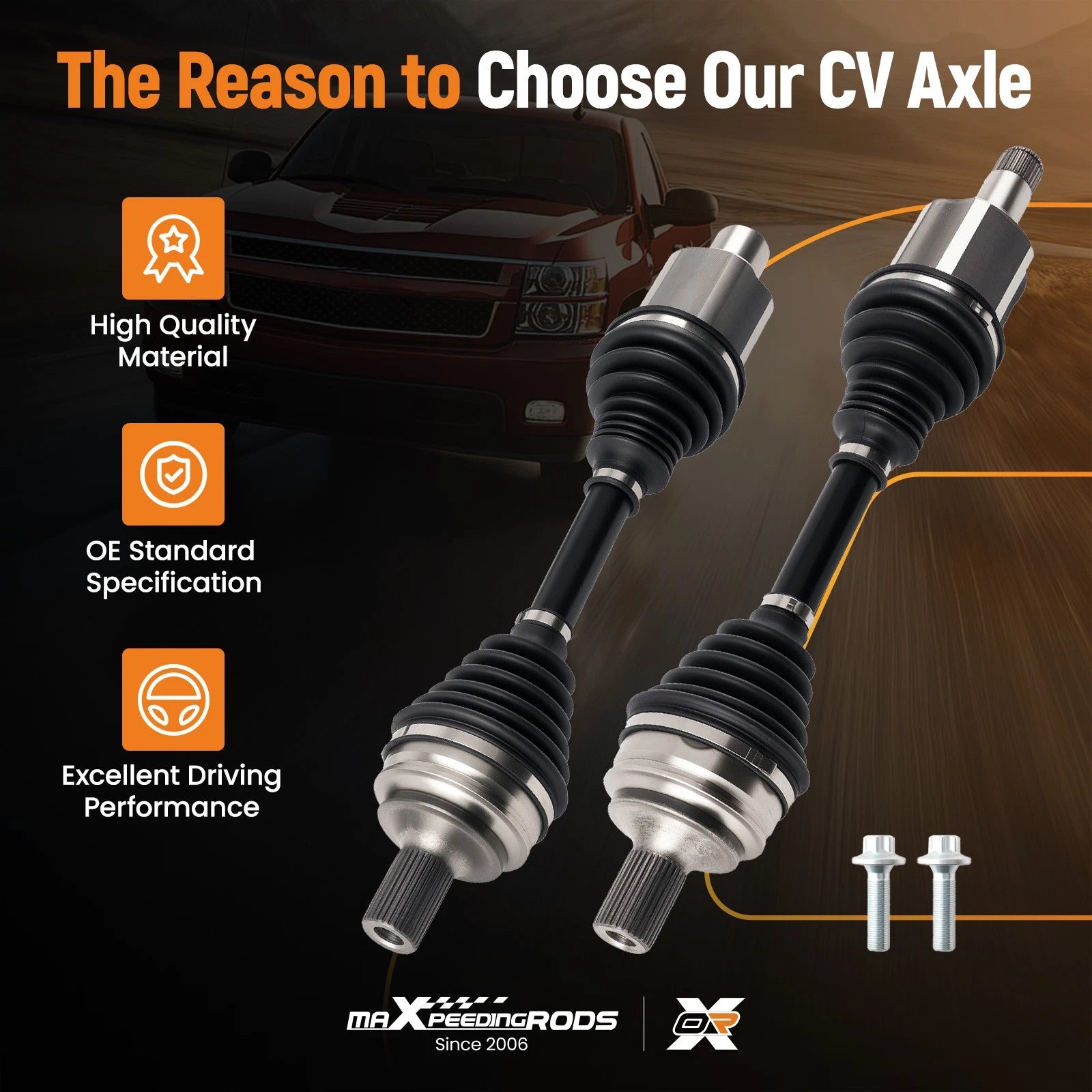 Front CV Axle Shaft Pair 2 for Mercedes C300 C350 E400 (2008–2015)