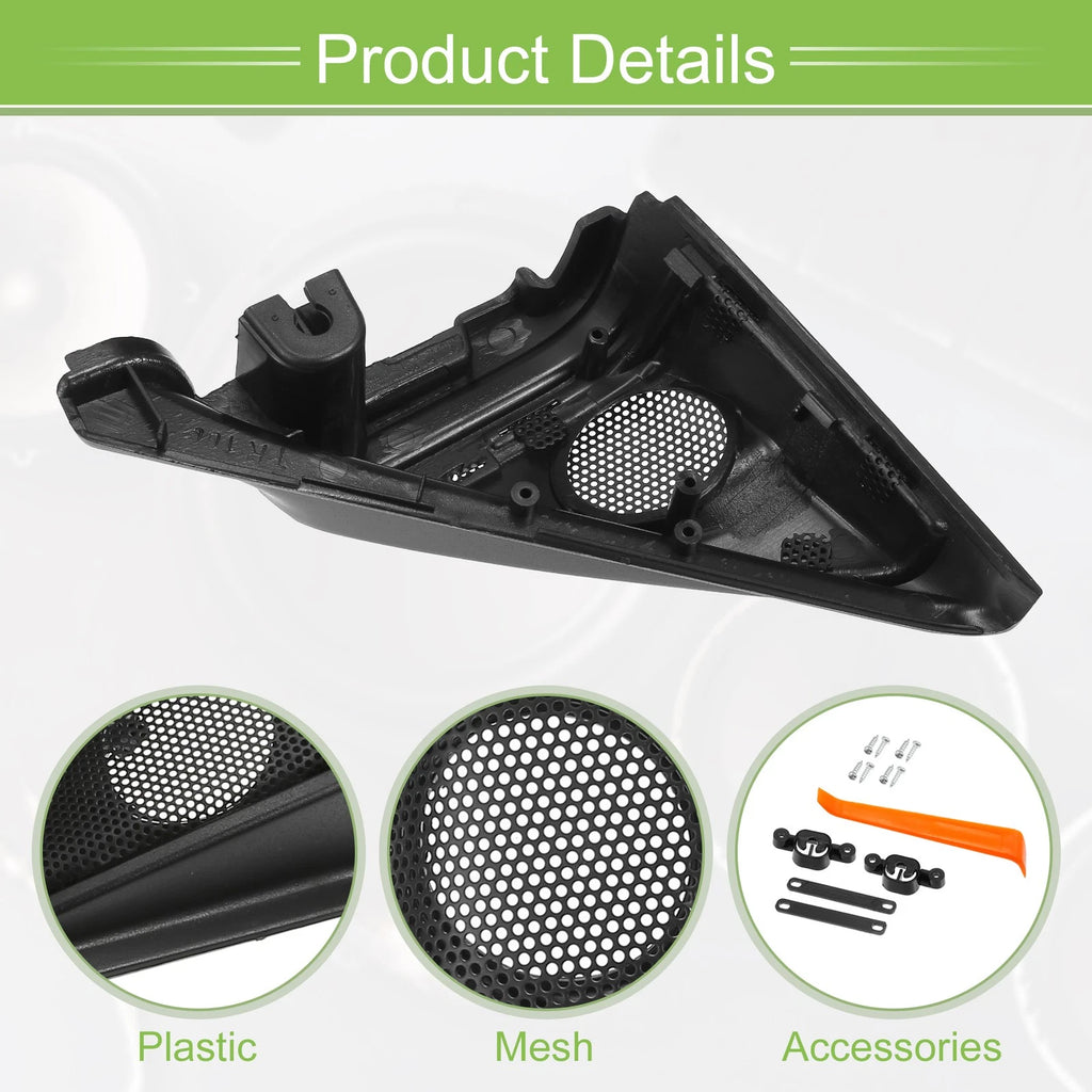 Pair A Pillar Door Tweeter Speaker Cover Trim for Honda Accord (2018–2022) Black