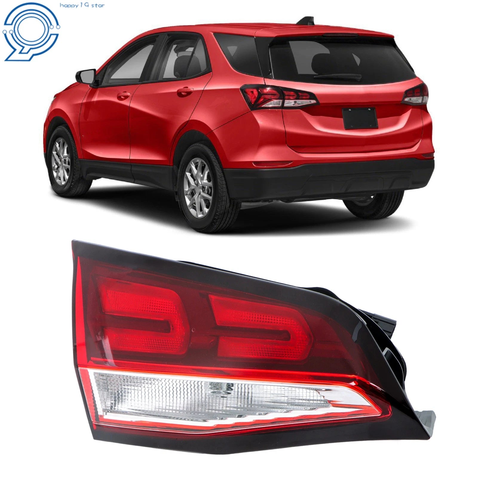 Chrome Red Tail Lights for Chevy Equinox (2022-2024)