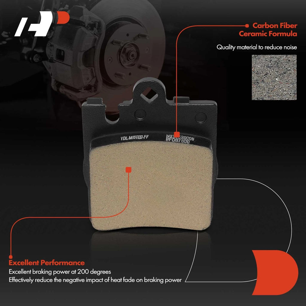 Set of 4 Rear Ceramic Brake Pads for Mercedes-Benz C230 C280 C350 C240 (2003–2007)