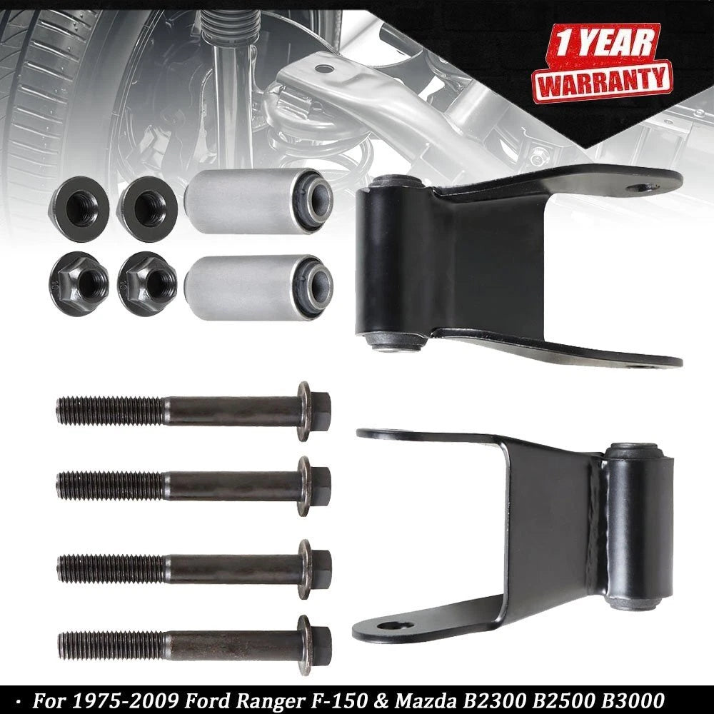 Set of 2 Rear Leaf Spring Shackle Bracket for Ford Ranger (1975–2009)