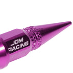 Set of 4 Purple Spiky Tire Rim Air Valve Caps for Universal Fit