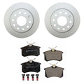 Hella Rear Rotors & Low-Met Disc Brake Pad Kit for A3, Beetle, Golf, Jetta