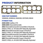 Cylinder Head Gaskets MLS Turbo Pair for Chevy LS9 (2009–2009) 12622033 LS1 LS3 LS2