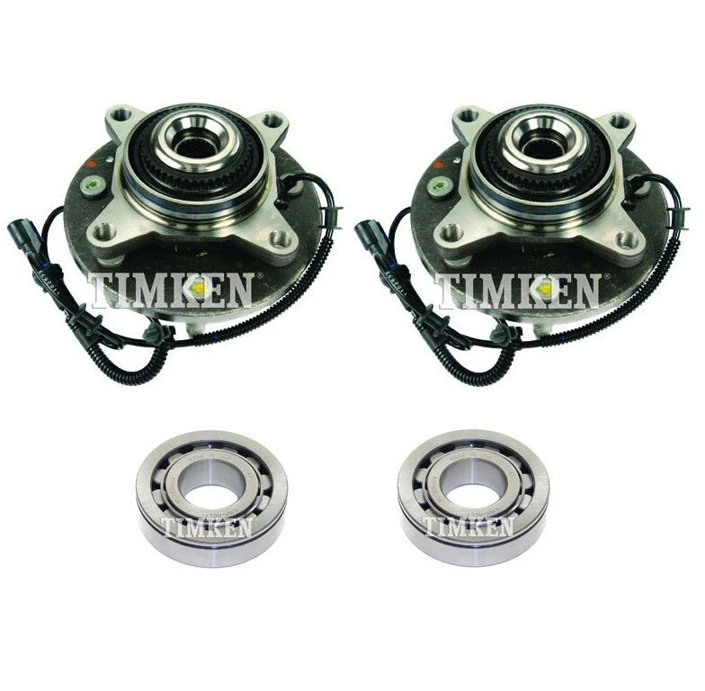 Front and Rear Wheel Bearings & Hubs Kit for Ford F-150 4WD (2004–2023)