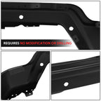 Front Bumper Face Bar for Chevrolet Silverado 1500 (2022–2025) - Black, Sensor Hole