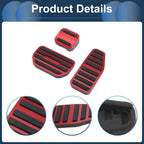 3 Pcs Accelerator Pedal Covers for Suzuki Swift (No Mark, Red)