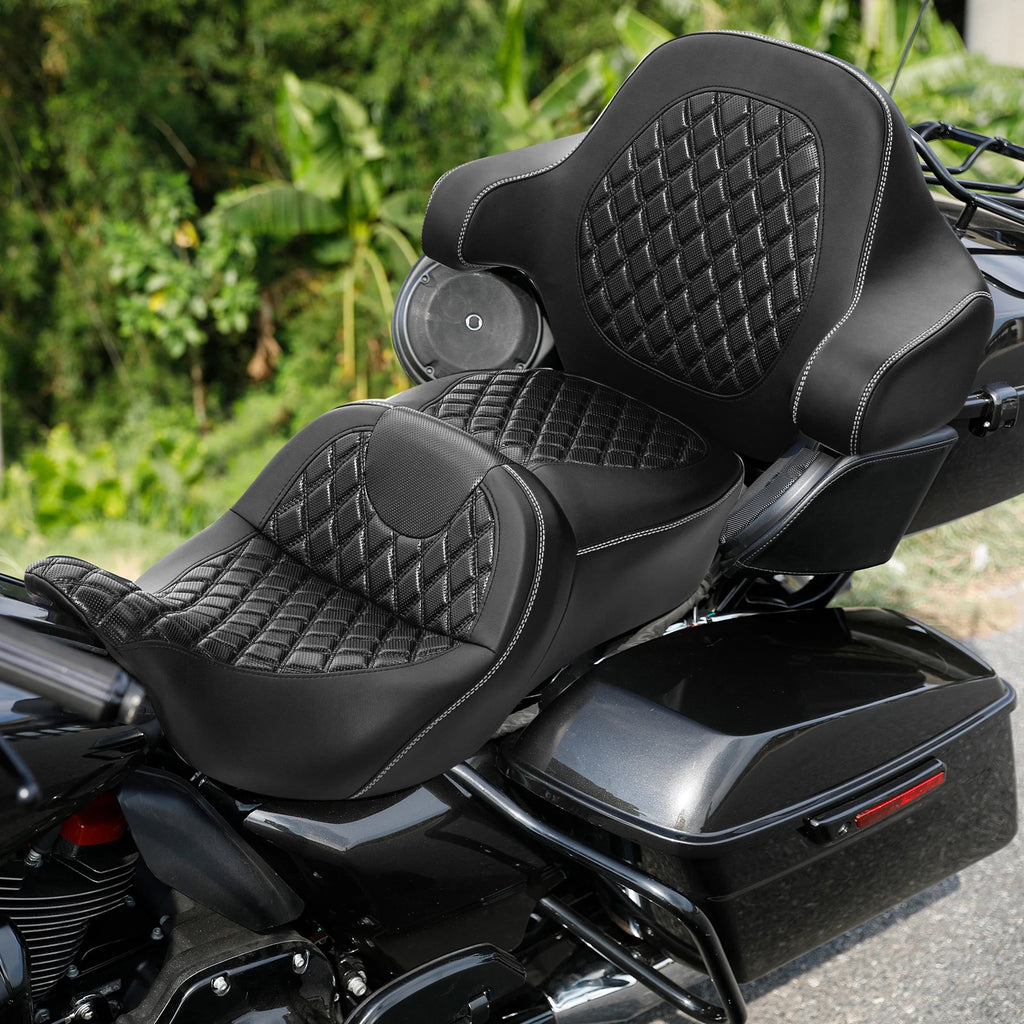 Driver Passenger Seat Backrest for Harley Touring Street Glide (2014–2023)