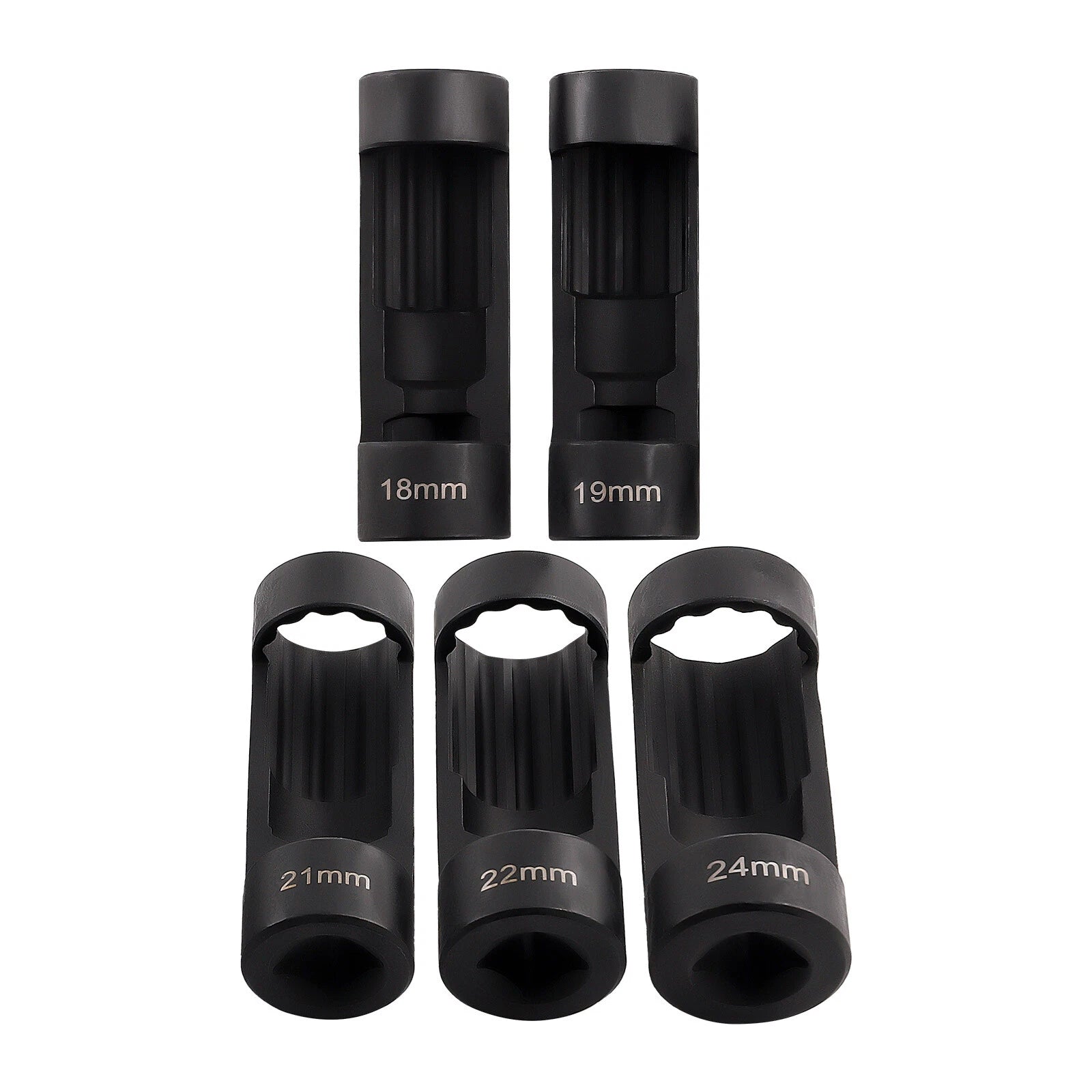 5x Suspension Strut Nut Socket Set 12 Point 1/2 Drive 18mm 19mm 21mm 22mm 24mm