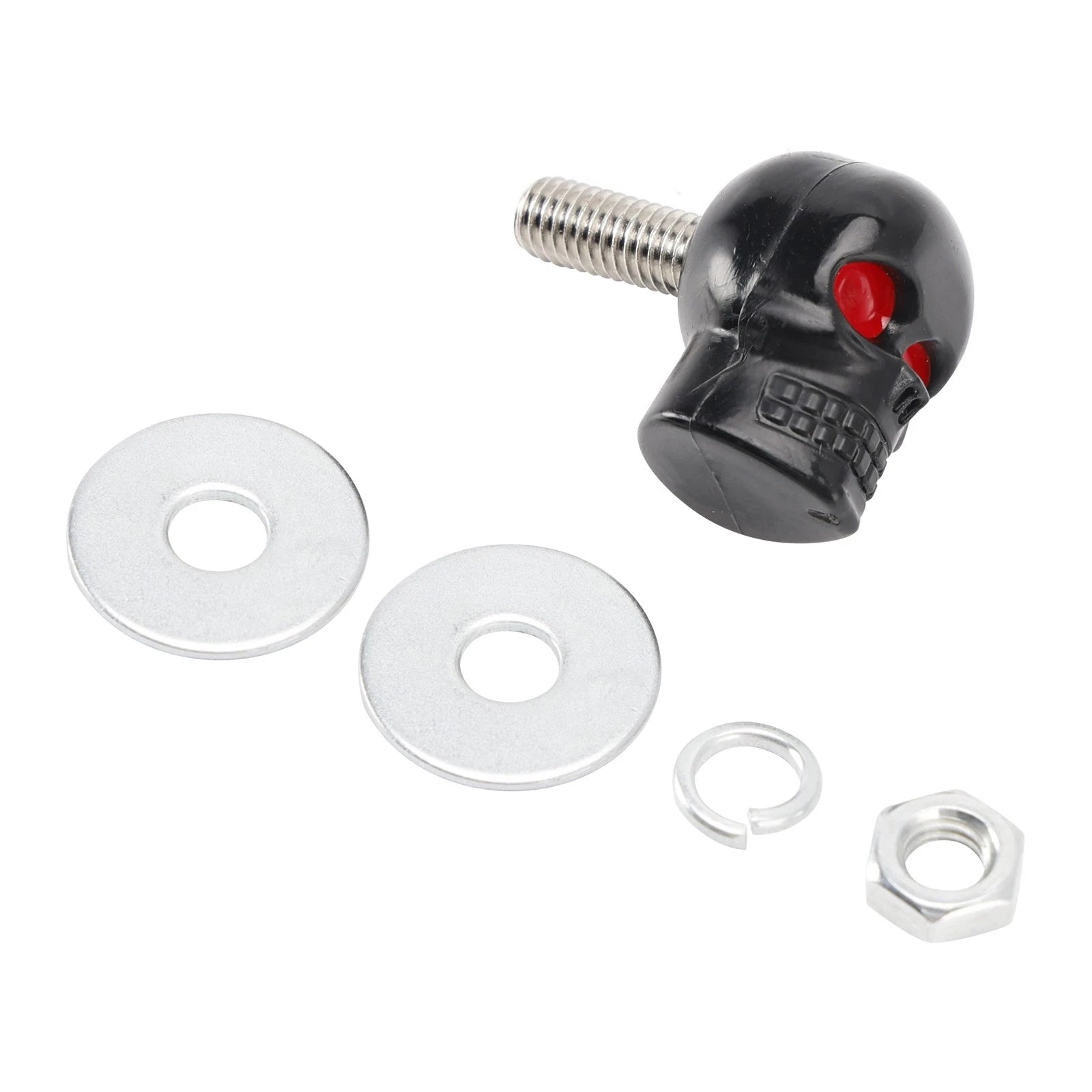 2X Skull License Plate Bolts for Motorcycle Bike (Universal Fit)