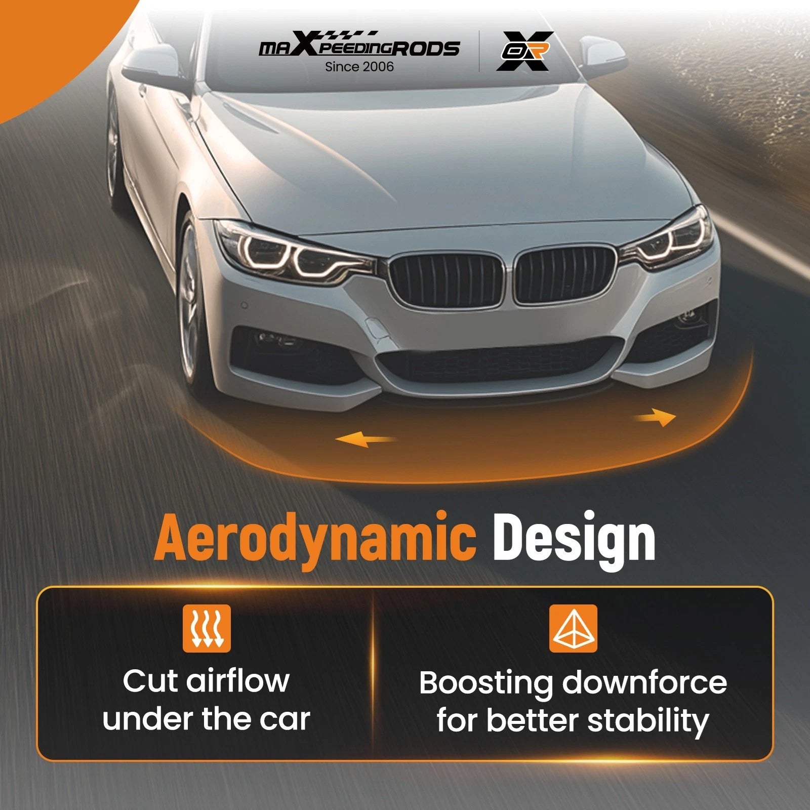 Carbon Look Front Bumper Lip Spoiler for BMW 3 Series G20 (2019–2021)