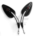 Black Raindrop Side Mirrors for Harley Street 500 750 Roadster XL883R XL1200V FL (2014–2020)