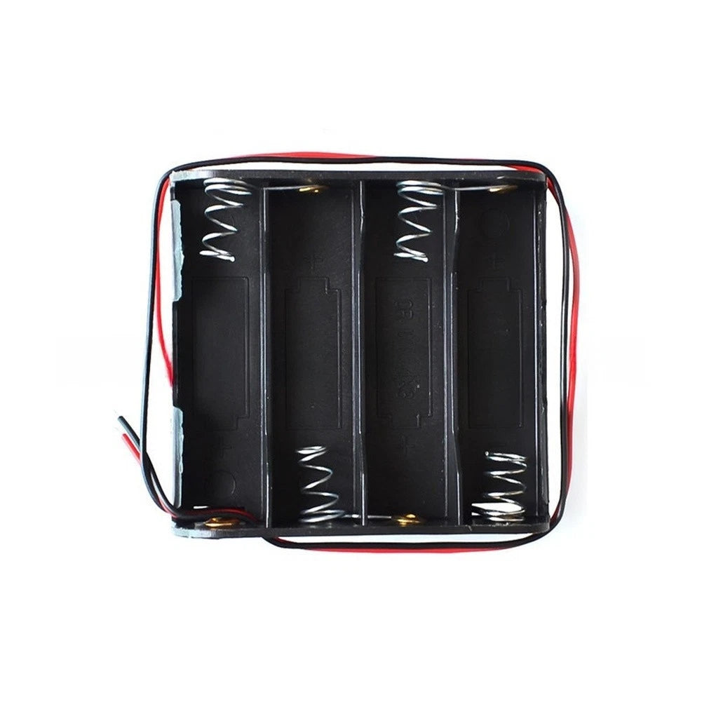 4 Slot Plastic AA Battery Holder for Standard Applications (No Cover)
