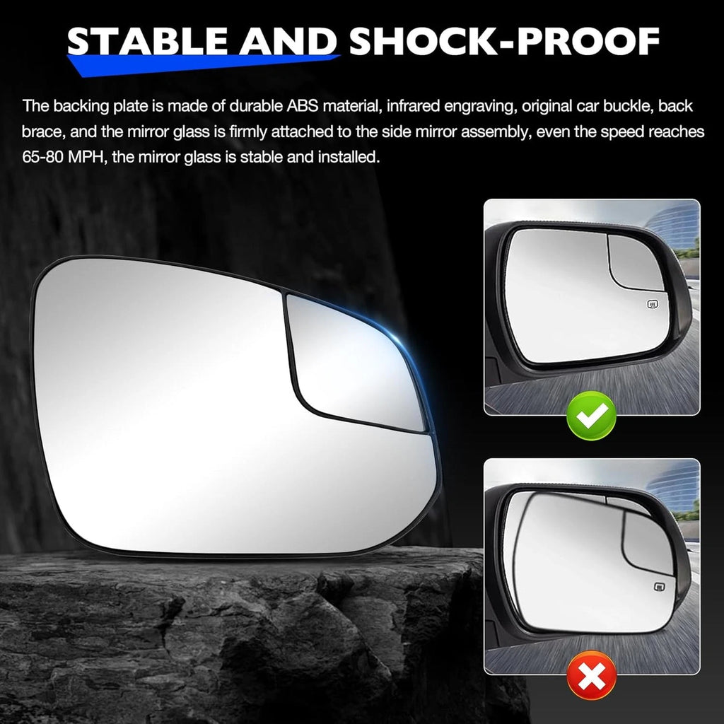 Heated Mirror Glass w/ BLS for Toyota RAV4 Tacoma 4Runner (2013–2024)