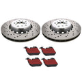 Front Brake Kit with Drilled Rotors & Brembo Ceramic Pads for BMW F80 F82 F87 (2012–2020)