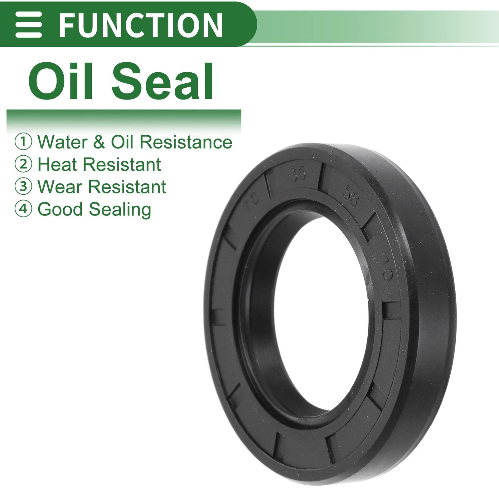 Set of 5 Oil Seal Rotary Shaft Seal NBR Rubber 35x58x10mm