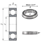 Deep Groove Ball Bearing 35x55x10mm for Scooter Skateboard (1 Pc)