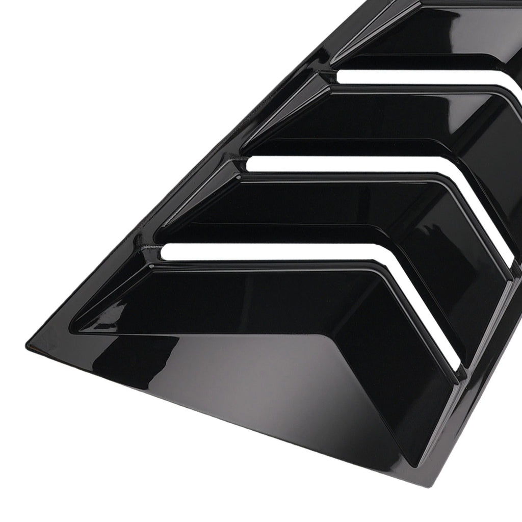 Painted Side Window Louvers for Ford Mustang Coupe (2015–2022) Gloss Black