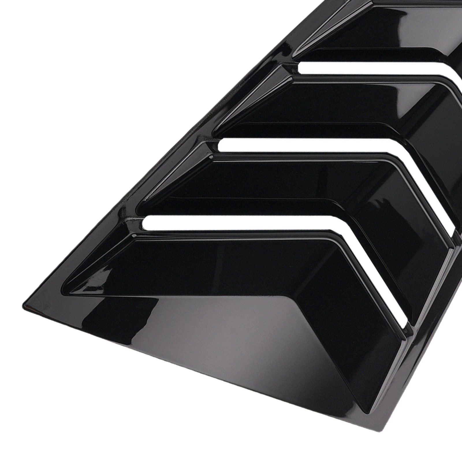 Painted Side Window Louvers for Ford Mustang Coupe (2015–2022) Gloss Black