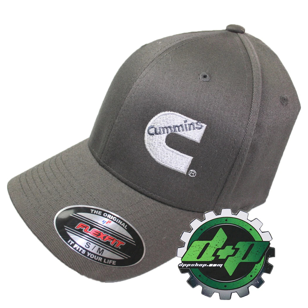 Cummins Charcoal Gray Flex Fit Ball Cap Hat S/M