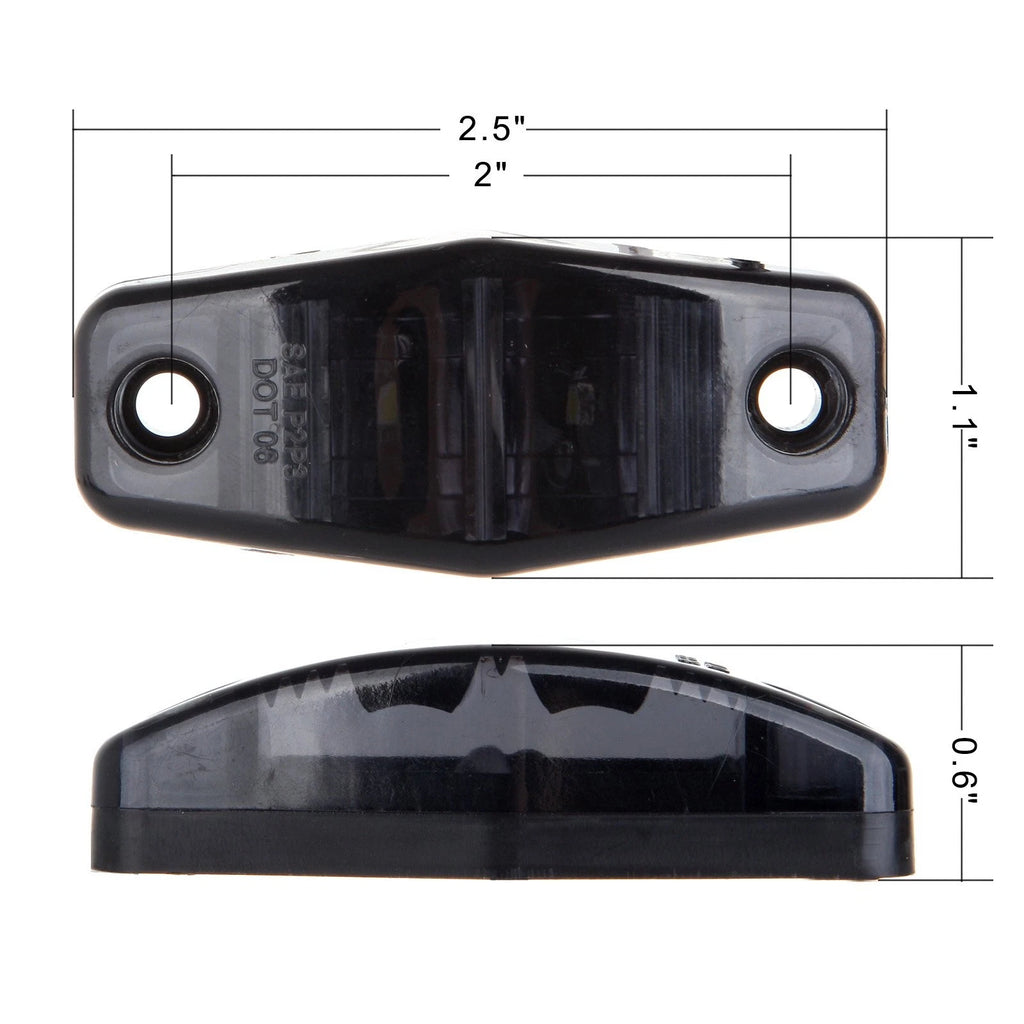 Set of 8 Sealed LED Clearance Light Smoke Cover for Trailer 12V