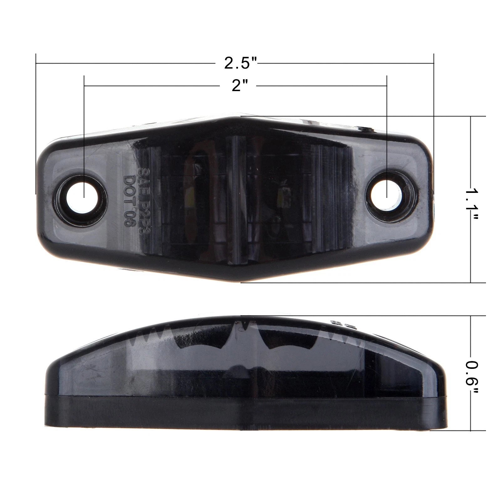 Set of 8 Sealed LED Clearance Light Smoke Cover for Trailer 12V