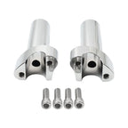 4" CNC Straight Handlebar Risers for Harley Sportster Dyna Softail (2004-2023)