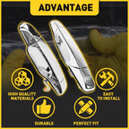 Set of 2 Chrome Outer Door Handles for Chevrolet Silverado 1500 2500 (2007–2013)