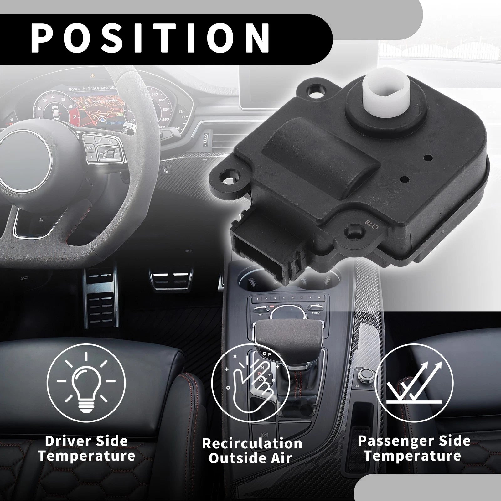 HVAC Heater Blend Door Actuator for Chevrolet Malibu (2008–2012) 15844241