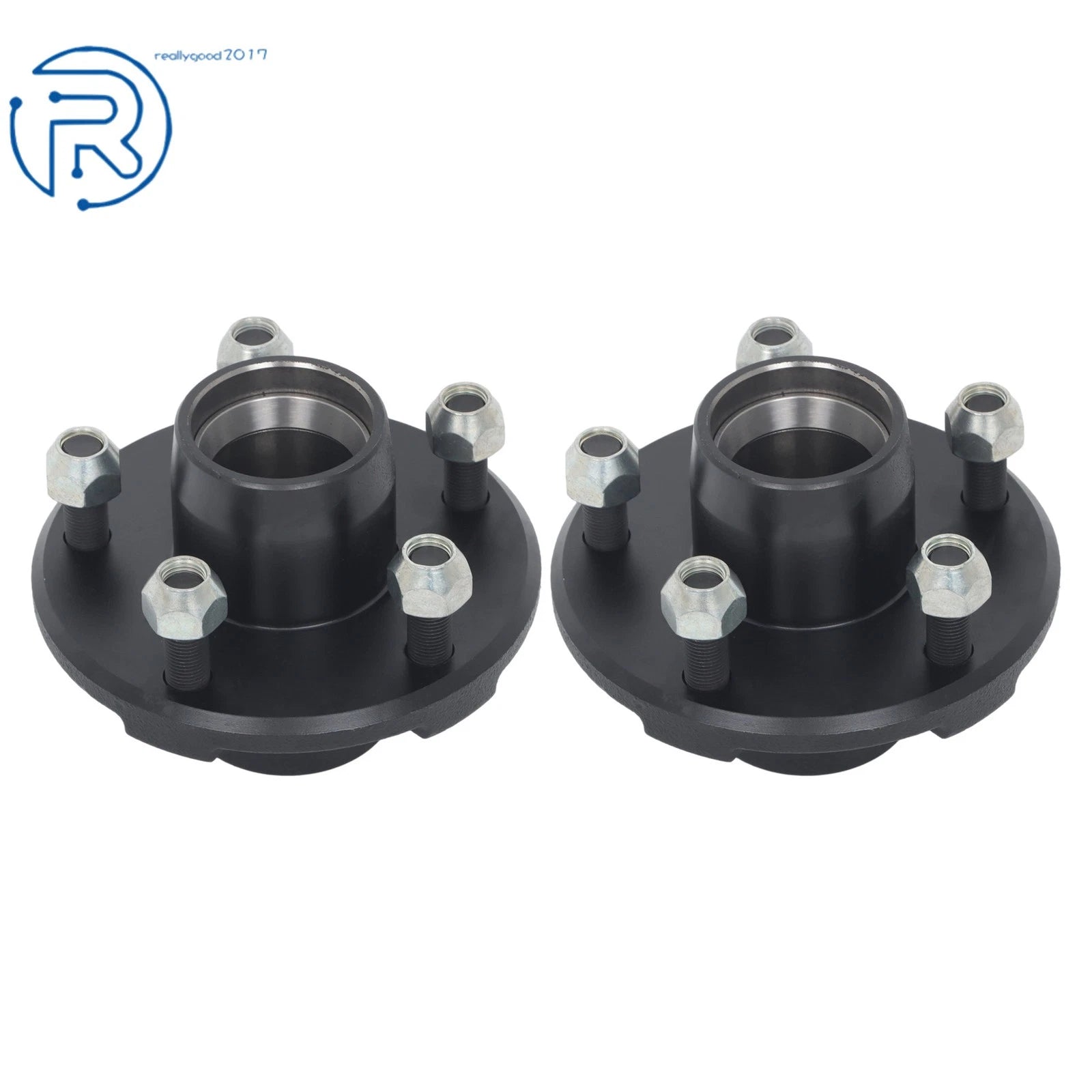 Set of 2 Trailer Hub Kit & Bearings for 2000 lbs Spindle (5 on 4.5")
