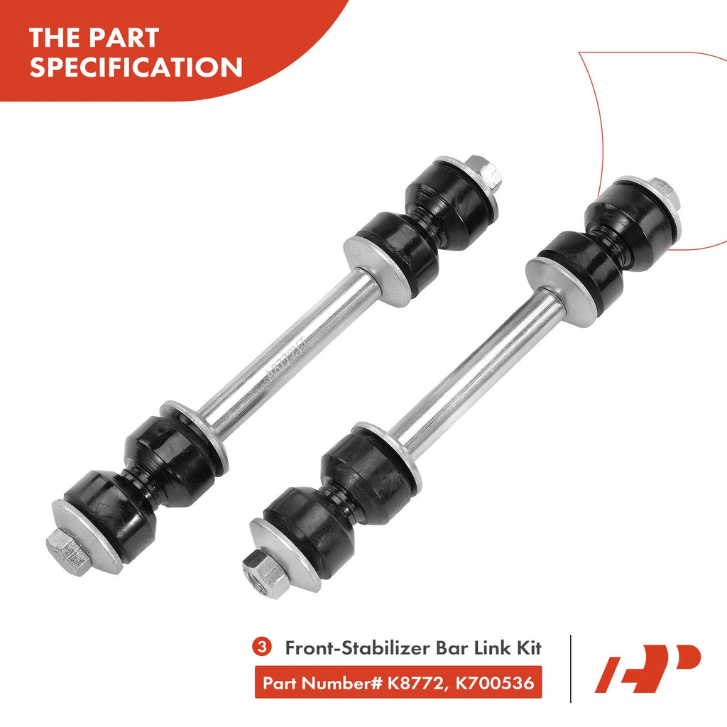 Set of 8 Front Control Arm Ball Joints Sway Bar Links for Ford F-150 (1997–2003)
