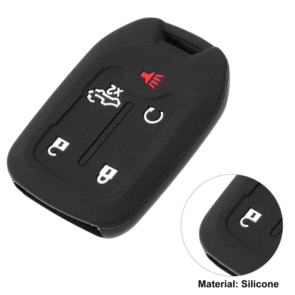 2X Silicone Smart Key Fob Case Cover for Chevrolet Silverado (2019–2022)