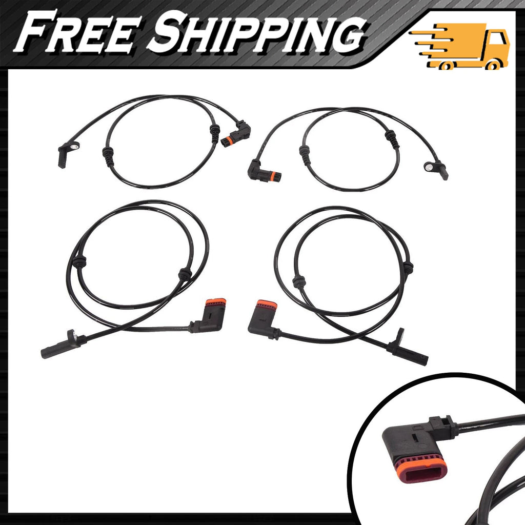Set of 4 ABS Wheel Speed Sensors for Mercedes C250 C300 C350 (2012–2015)