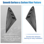 Pair of Rear Window Louver Shades for Hyundai Sonata DN8 (2020–2022) Gloss Black