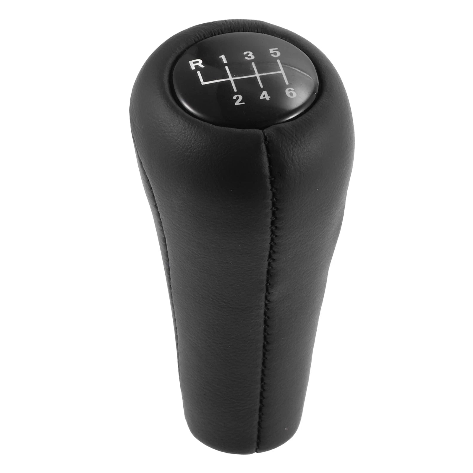 6 Speed Manual Gear Shift Knob for BMW  Faux Leather Black