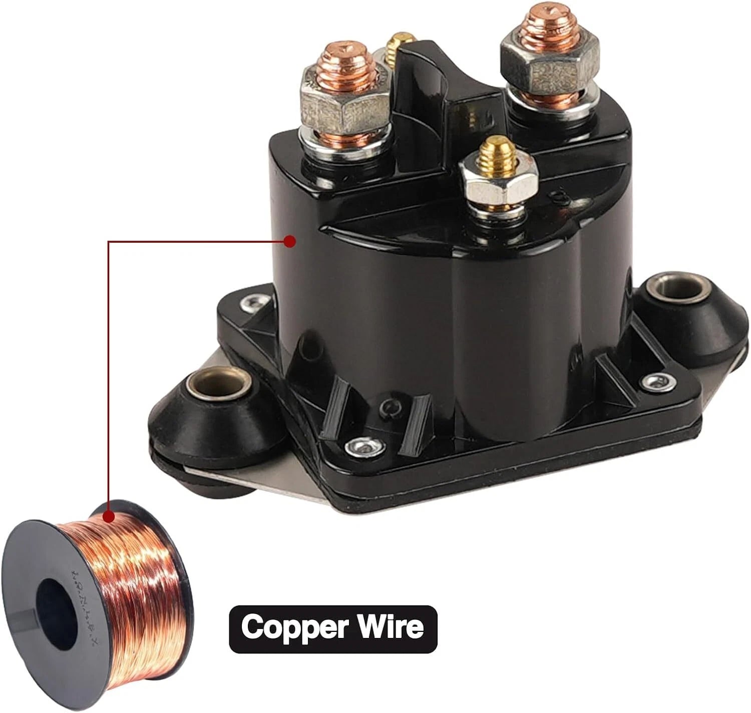Starter Solenoid Relay for Mercury & Force Outboard (1965–250 HP, 817109A1)