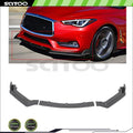 Carbon Fiber Print Front Bumper Lip Spoiler for Infiniti Q60 (2017–2023)