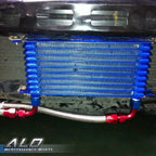 10 Row Aluminum Engine Oil Cooler with Thermostat Adaptor Kit